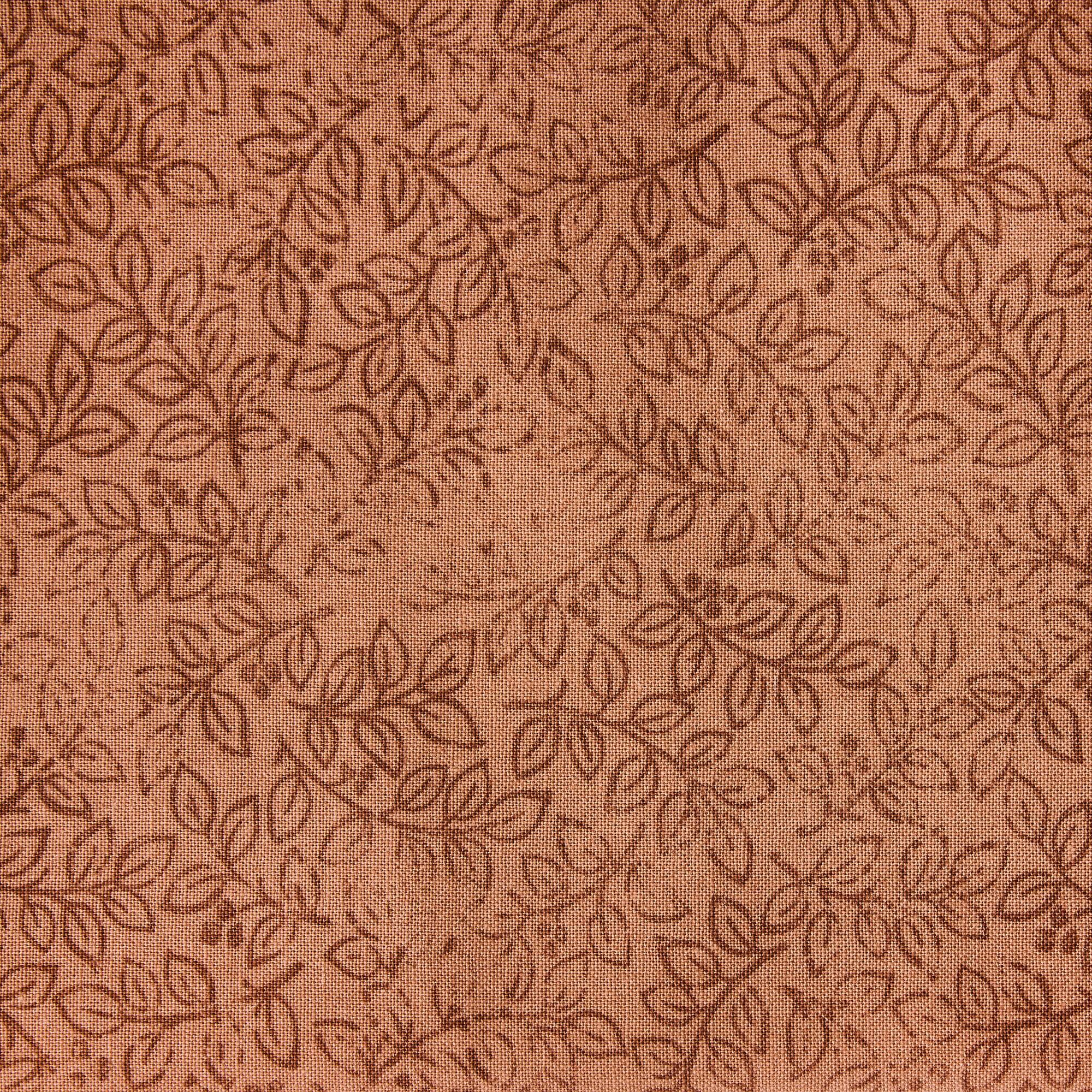 Feldman Coffee Vine Blender Cotton Fabric